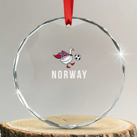 Norway Football Crystal Glass Ornament Silly Goose Soccer Fan Support