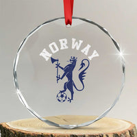 Norway Norwegian Lion Athletic Sports Jersey Style Crystal Glass Ornament