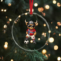 Norway Soccer Fan Crystal Glass Ornament Cool Viking Bear Nordic Football Norwegian Flag