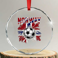Norway Soccer Fan Crystal Glass Ornament Norwegian Football Supporter Fan Gift