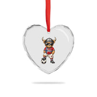 Norway Soccer Fan Heart Crystal Glass Ornament Cool Viking Bear Nordic Football Norwegian Flag