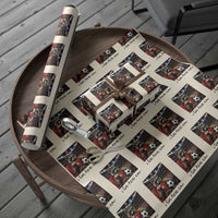 Norway Soccer Football Fan Norge Norwegian Flag Wrapping Paper Roll Funny Raccoon I Live Here Now