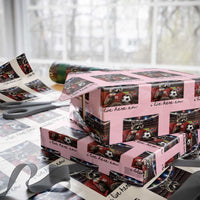 Norway Soccer Football Fan Norge Norwegian Flag Wrapping Paper Roll Funny Raccoon I Live Here Now
