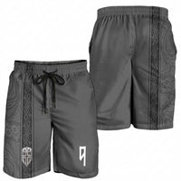 Norwegian Football Personalised Shorts for Men Nordic Celtic Knot Cross Monochrome Scandinavian Design
