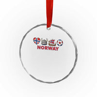 Norwegian Pride Crystal Glass Ornament Norway Soccer Football Supporter Gift