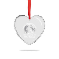 Not All Who Wander Are Lost Bigfoot Looking For Golf Balls Heart Crystal Glass Ornament Vintage Golfs Lover Sasquatch Golfing Full Moon