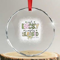 Not Lucky Simply Blessed Crystal Glass Ornament Blessed Christian Shamrocks St Patricks Day - Wonder Print Shop