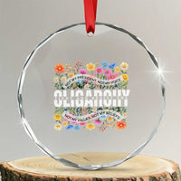 Not My President Subtle Floral Crystal Glass Ornament Not My Voice Values Beliefs TS02