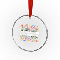 Not My President Subtle Floral Crystal Glass Ornament Not My Voice Values Beliefs TS02