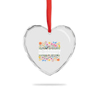 Not My President Subtle Floral Heart Crystal Glass Ornament Not My Voice Values Beliefs - Wonder Print Shop