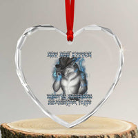 Not Now Kitten Daddy Increasing Shareholder Value Heart Crystal Glass Ornament Funny Werewolf Meme Sarcastic