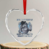 Not Now Kitten Daddy Increasing Shareholder Value Heart Crystal Glass Ornament Funny Wolf Meme