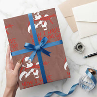 Now I Have A Machine Gun Wrapping Paper Roll Funny Retro Christmas 90s Movie Santa Gun Lovers - Wonder Print Shop