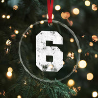 Number 6 Crystal Glass Ornament Matching 67 Meme 6th Birthday 6 Years TS10