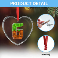 Number 6 Heart Crystal Glass Ornament Game Matching 67 Meme Costume 6th Birthday 6 Years - Wonder Print Shop