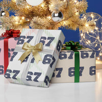 Number 67 Wrapping Paper Roll Numbered Uniform Sports Jersey Team 67th Birthday - Wonder Print Shop