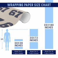 Number 67 Wrapping Paper Roll Numbered Uniform Sports Jersey Team 67th Birthday - Wonder Print Shop