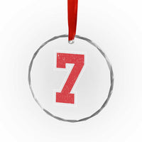 Number 7 Crystal Glass Ornament Fan Varsity Sports Team 67 Jersey Number TS11