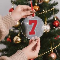 Number 7 Crystal Glass Ornament Fan Varsity Sports Team 67 Jersey Number TS11