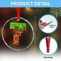 Number 7 Crystal Glass Ornament Game Matching 67 Meme Costume 7th Birthday 7 Years TS10