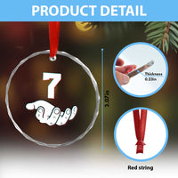 Number 7 Crystal Glass Ornament Matching 67 Meme Costume 7th Birthday 7 Years - Wonder Print Shop