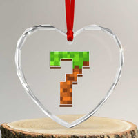 Number 7 Heart Crystal Glass Ornament Game Matching 67 Meme Costume 7th Birthday 7 Years - Wonder Print Shop