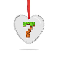 Number 7 Heart Crystal Glass Ornament Game Matching 67 Meme Costume 7th Birthday 7 Years - Wonder Print Shop