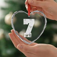 Number 7 Heart Crystal Glass Ornament Matching 67 Meme 7th Birthday 7 Years - Wonder Print Shop