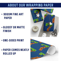 Number 7 Wrapping Paper Roll Game Matching 67 Meme Costume 7th Birthday 7 Years - Wonder Print Shop