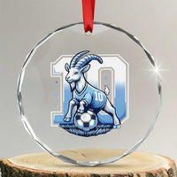 Number Ten The Goat Of Football Fans Crystal Glass Ornament Soccer Lover Gift