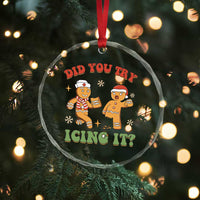 Nurse Christmas Crystal Glass Ornament Did You Try Icing It Funny Saying TS02