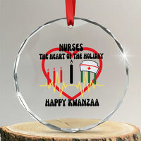 Nurse The Heart Of The Holiday Crystal Glass Ornament Happy Kwanzaa Medical Gift - Wonder Print Shop