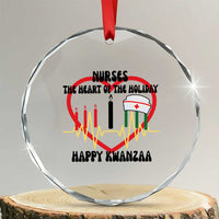 Nurse The Heart Of The Holiday Crystal Glass Ornament Happy Kwanzaa Medical Gift TS12