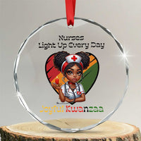 Nurses Light Up Everyday Crystal Glass Ornament Joyful Kwanzaa Celebration Gift TS12