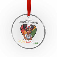 Nurses Light Up Everyday Crystal Glass Ornament Joyful Kwanzaa Celebration Gift TS12
