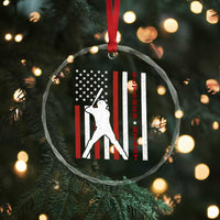 October Ready Crystal Glass Ornament Cool Distressed Philadelphia Baseball Fan US Flag TS10