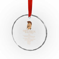 Odysseus Ancient Greek Odyssey World Tour Crystal Glass Ornament Mythology Corinthian Helmet History Lover Gift