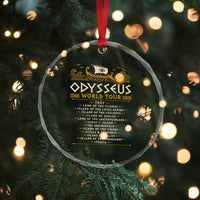 Odysseus World Tour Epic Journey Crystal Glass Ornament Funny Greek Mythology Odyssey History Gift