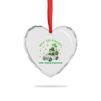 Off To Start The Shenanigans Heart Crystal Glass Ornament St Patricks Day Frog