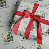 Off To Start The Shenanigans Wrapping Paper Roll St Patricks Day Frog