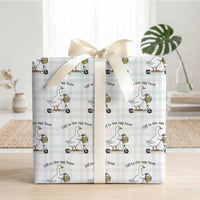 Off To The Egg Hunt Wrapping Paper Roll Funny Easter Goose