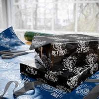 Officially Retired Est 2026 Fishing Wrapping Paper Roll Funny Fishing Retirement Gift