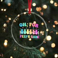 Oh For Peeps Sake Easter Bunny Crystal Glass Ornament - Wonder Print Shop