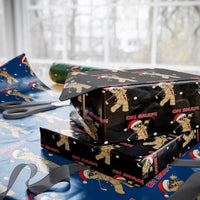 Oh Snap Gingerbreadman Golfer Wrapping Paper Roll Funny Golf Christmas Golfing Pajamas - Wonder Print Shop