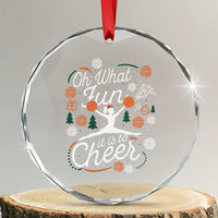 Oh What Fun It Is To Cheer Crystal Glass Ornament Funny Christmas Cheerleading Gift TS12