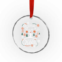 Oh What Fun It Is To Cheer Crystal Glass Ornament Funny Christmas Cheerleading Gift TS12