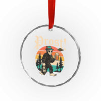 Oktoberfest Bigfoot Alien Beer Crystal Glass Ornament Retro German Sasquatch Beer TS10