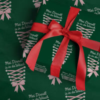 Oktoberfest Dirndl Costume Wrapping Paper Roll Funny German Bavarian Octoberfest Festival - Wonder Print Shop