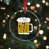 Oktoberfest Drinking Crystal Glass Ornament Ich Liebe Bier Octoberfest German TS10
