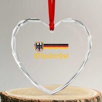 Oktoberfest German Bundesadler Coat of Arms Heart Crystal Glass Ornament Bavarian Drinking Festival